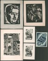 Klf. alkotól (Fery Antal, Menyhárt József stb.): 17 db ex libris és kisgrafika (többségében 1930-40 ...
