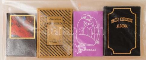 4 db minikönyv: Magyar koszorúsok albuma, Pastorale, szépség koldusa, Képek 30 év magyar képzőművészetéből