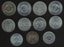 NDK 1969-75. 5M (3x) klf, 10M (4x) klf, 20M (4x) klf T:2,2/3 Összesen 11db!