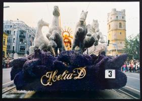 ca 1985 Virágkarnevál Debrecen fotóalbum 16 db színes fotóval