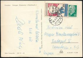 Máté Péter (1947-1984) énekes autográf sorai és aláírása képeslapon