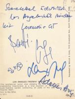 1974 Locomotiv GT aláírásai, Los Angelesből haza, Czapó Endrének a Hanglemez Vállalat Studió vezetőj...