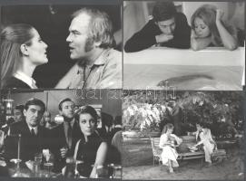 11 db film fotó, részben pecsételt, részben feliratozott: A veréb is madár, Párbeszéd, Lila akác, Sz...