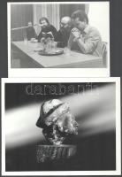 ca 1960 Erdélyi Miklós 3 +1 fotó. 2 db Lugosi Lugó László pécséttel jelzett alkotása 24x18 cm