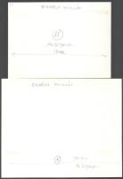 ca 1960 Erdélyi Miklós 3 +1 fotó. 2 db Lugosi Lugó László pécséttel jelzett alkotása 24x18 cm