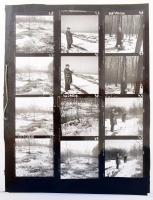 A Zsennyei művésztelepről készült 48 db fotó, indexkép, négy lapra nagyítva, hátoldalán részletes fe...