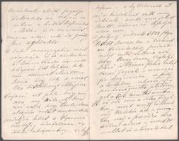 1876 Csabrendek, chernelházi Chernel Olivér (1839-1888) Zala vármegye főszolgabírájának autográf lev...