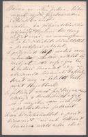 1876 Csabrendek, chernelházi Chernel Olivér (1839-1888) Zala vármegye főszolgabírájának autográf lev...