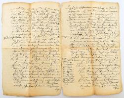 1691 Lőcse, Csák István, Balthasar Gorgey, Paulum Prokop vonatkozású latin nyelvű kézirat három beír...