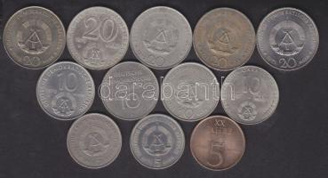 NDK 1969-75. 5M (3x) klf, 10M (4x) klf, 20M (5x) klf T:2,2/3 Összesen 11db!