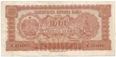 Bulgária 1948. 1000L "Sz 253699" T:F kis beszakadás Bulgaria 1948. 1000 Leva "S 253699" C:F small tear Krause P#78