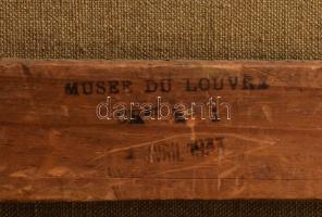 Jelzés nélkül, másolat Rembrandt után: Rembrandt önarcképe. Olaj, vászon. d hátoldalán Musee de Louv...