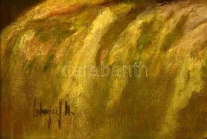 Ladányiné, Joszits Mária (1877-?): Csendélet órával. Olaj, vászon, jelzett. Dekoratív, kissé sérült ...