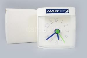 Malév íróasztali tolltartó, órával, eredeti dobozában, szép állapotban 11 cm