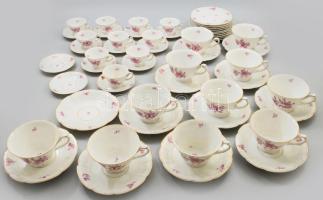 1919-1935 Rosenthal lilavirág mintás 104 részes étkészlet. 12 darab nagytányér d: 26 cm - 6 darab mé...