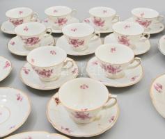 1919-1935 Rosenthal lilavirág mintás 104 részes étkészlet. 12 darab nagytányér d: 26 cm - 6 darab mé...