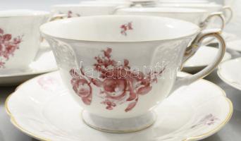 1919-1935 Rosenthal lilavirág mintás 104 részes étkészlet. 12 darab nagytányér d: 26 cm - 6 darab mé...