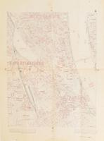 cca 1904 Viziváros, Krisztinaváros, Tabán térképe. Bp. Székesfőv. nyomda, 1:5000 45x59 cm Hajtva.