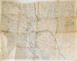 ca 1890 Czernowitz, Bukovina, Kamenec Podolski környékének térképe. 83x116 cm