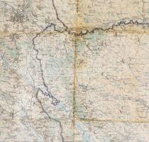 ca 1890 Czernowitz, Bukovina, Kamenec Podolski környékének térképe. 83x116 cm