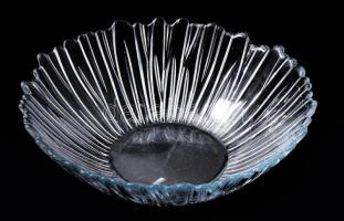 Kristályüveg asztalközép kínáló, hibátlan, d: 29,5 cm, m: 9,5 cm