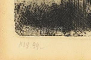 Aba-Novák Vilmos (1894-1941): Fürdőzők (női aktok). Rézkarc, papír, jelzett, számozott (XIX.44), üve...