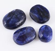 Zafír ovális csiszolásban, 4 darab.