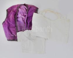 3 db selyem és csipke női pruszlik és alsónemű