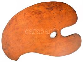 Festőpaletta. XX: sz. eleje, fa, hibátlan 57x42 cm