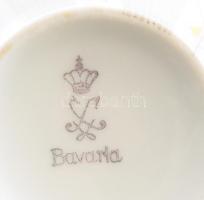 6 darab porcelán reggeliző szett: csésze alátéttel és desszertes tányér. Jelzett, minimális kopással...