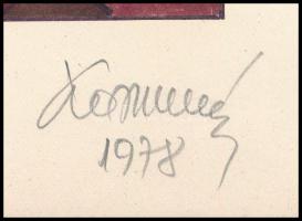 Koppány Frigyes (?-?): Geometrikus formák, 1978. Filctoll, papír, jelzett, kartonra kasírozva. 16x16...