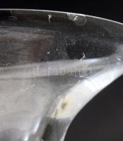 Rosenthal "Classic Rose" kristály design gyertyatartó pár, jelzett, hibátlan, m: 15,5 cm