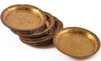 10 darab réz tálka, d: 10 cm