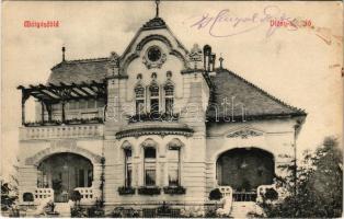1910 Budapest XVI. Mátyásföld, Diósy (Dióssy) nyaraló. Stift testvérek kiadása (ragasztónyom / glue mark)