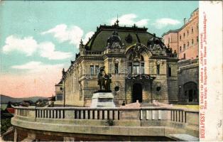 1907 Budapest I. Királyi vár részlet a Csikós szoborral (EK)