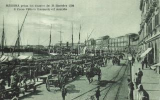 Messina Vittorio Emanuel quay with market before the 1908 disaster