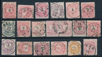 18 db krajcáros bélyeg szép / olvasható bélyegzésekkel