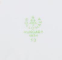 Hollóházi emblémázott tálka, jelzet, kis kopással, 12x14 cm