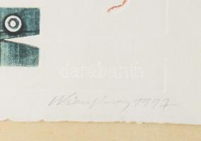 Wieszt József (1951-2007): Összefüggéstelenül, 1997. Színes rézkarc, papír, jelzett, művészpéldány E...