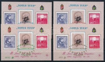 1996 Pannonhalma 4 db-os emlékív garnitúra (18.000)