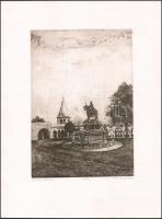 Simon Zoltán (1950-): Halászbástya. Rézkarc, papír, jelzett, számozott (36/100), 27×18 cm