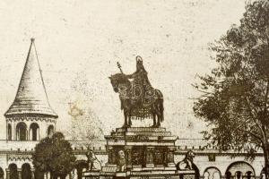 Simon Zoltán (1950-): Halászbástya. Rézkarc, papír, jelzés nélkül, 27×18 cm