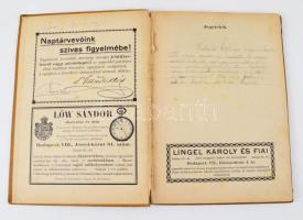 1907 Fehér Kereszt Orsz. Lelenczház Egyesület naptára. Dombornyomott egészvászon kötésben. Dárday Al...