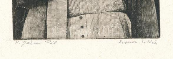 Simon Zoltán (1950-): II. János Pál. Rézkarc, papír, jelzett. 18x11,5 cm