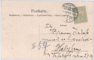 Héber feliratos zsidó üdvözlőlap, Tóra / Jewish greeting art postcard with the Torah, Hebrew text. S...