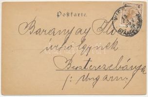 1898 (Vorläufer!) Lady with roses golden art postcard. Gerlach &amp; Schenk (Wien). Art Nouveau,...