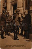 Brassó, Kronstadt, Brasov; Brassó felszabadítása, Őfelsége Károly király fogadtatása 1916 október 17-én / Die Befreiung Kronstadts, Empfang Sr. Majestät Königs Karl / entry of the German troops, reception of Charles I of Austria (kopott sarkak / worn corners)