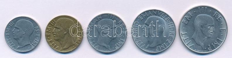Olaszország 1940-1942. 10c-2L (5xklf) T:AU-VF
Italy 1940-1942. 10 Centesimi - 2 Lire (5xdiff) C:AU-...