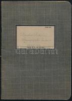 1946-47 Földrajz füzet jegyzetekkel, rajzokkal, közel teleírva