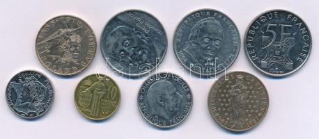 Franciaország 1986-1994. 1Fr-10Fr (7xklf forgalmi emlékpénz) + Monaco 1979. 10c "III. Rainier&q...